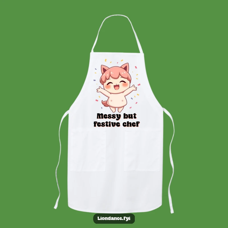 Funny Confetti Character Apron - Delighted Smile Party Kitchen Gift