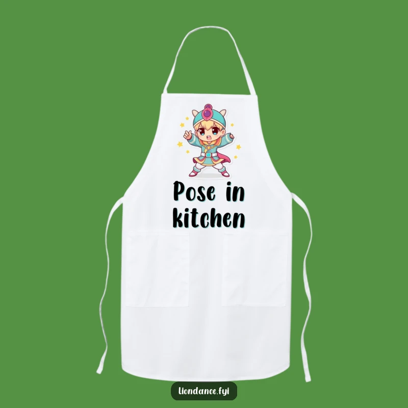 Funny Costume Apron: Kitchen Flair with Dynamic Pose, Great Funny Gift!