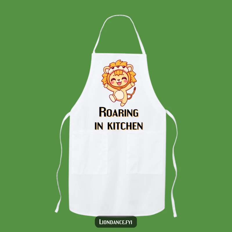 Funny Lion Costume Leaping Character Apron: Cook Like A Lion!