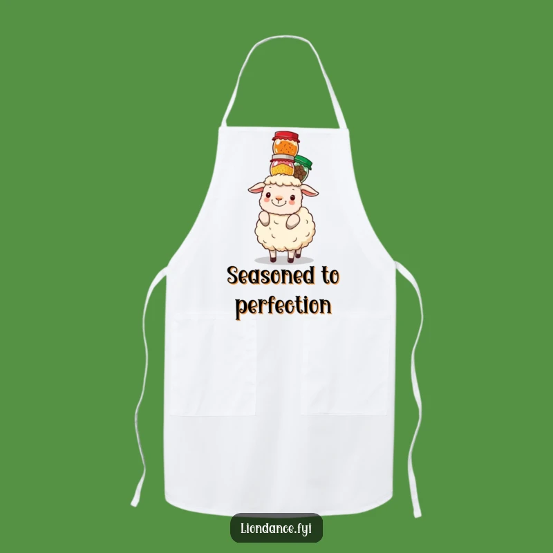 Funny Sheep Spice Apron: Chef's Hilarious Balancing Kitchen Gift