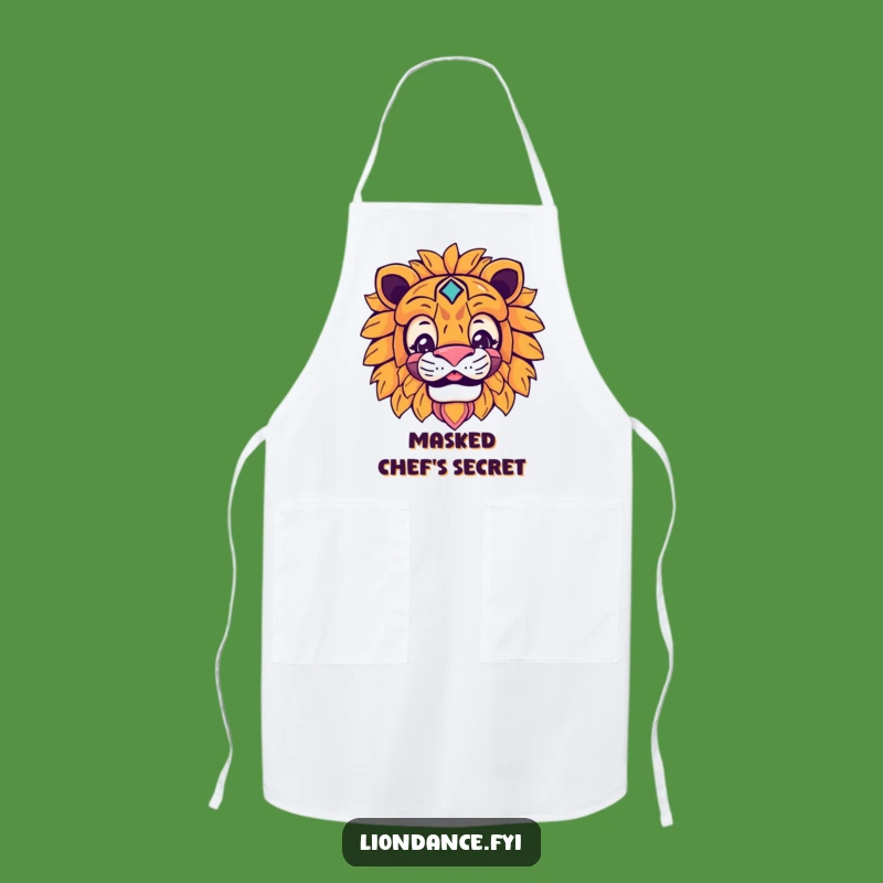 Funny Lion Mask Apron: Playful Kitchen Reveal, A Humorous Kitchen Gift