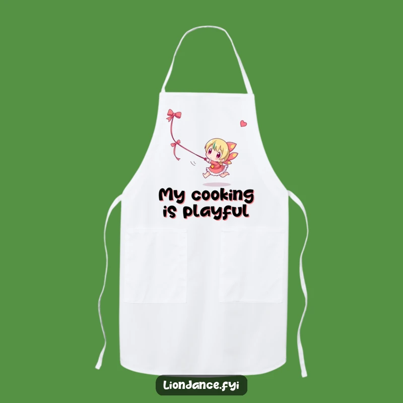 Funny Ribbon Chaser Apron: Playful Kitchen Bib, Whimsical Funny Gift