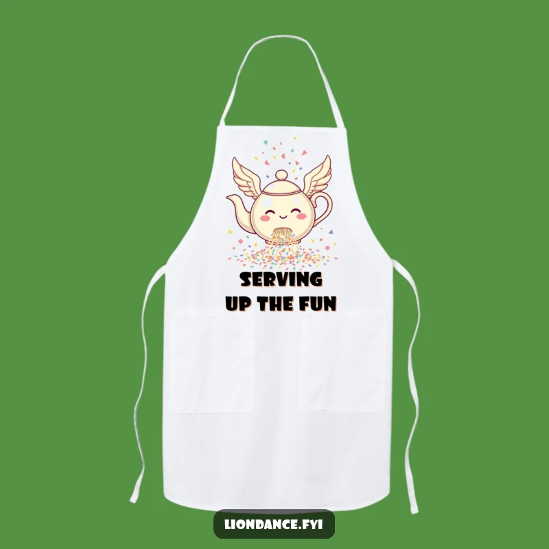 Funny Flying Teapot Apron: Party Chef Helper, Perfect Funny Gift for Kitchen Fun!