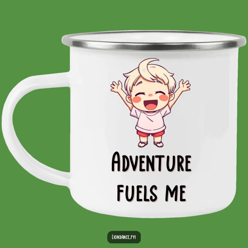 Funny Child Cheering Camping Mug: Fuel Your Adventures with Joy