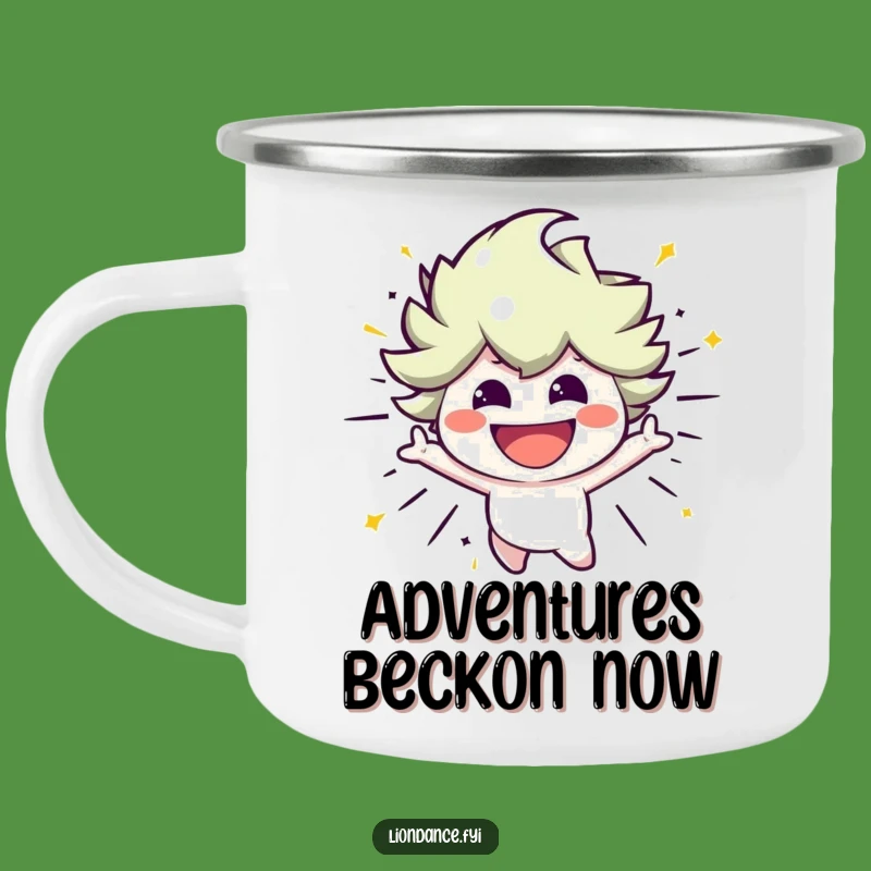 Funny Energetic Character Camping Mug: Lively Sips for Active Adventures!