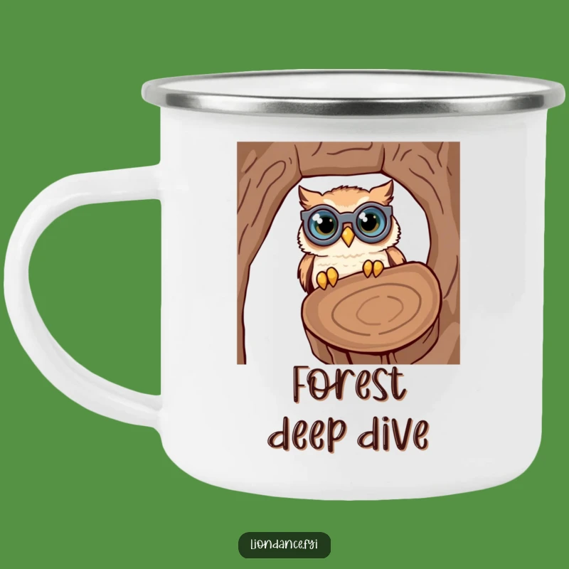 Funny Owl Enamel Mug: Camp Explorer Fun, Perfect Humorous Outdoor Gift