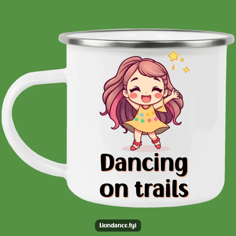 Funny Dancing Character Camping Mug - Dance Through the Outdoors Gift