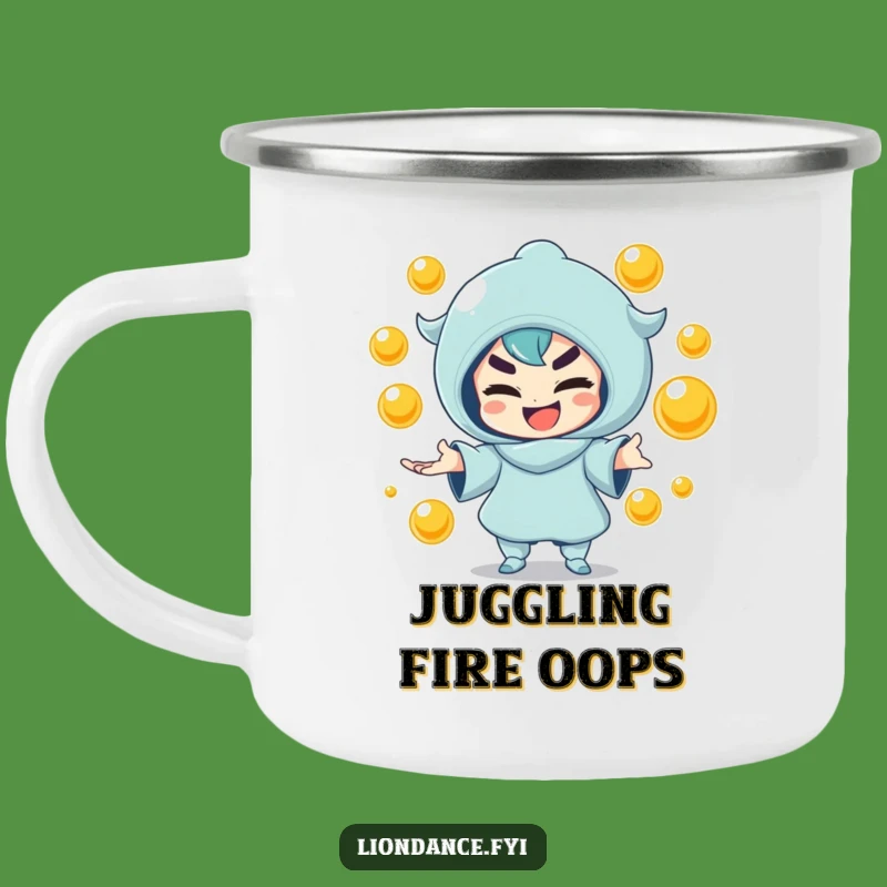 Funny Juggling Camping Mug - Sip with Mischief Outdoors