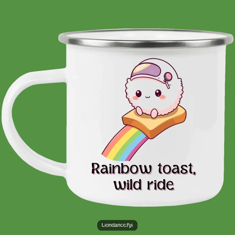 Funny Rainbow Toast Camping Mug - Durable Adventure & Hilarious Drinkware