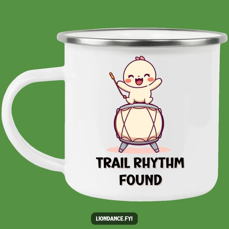 Funny Drum Character Camping Mug: Playful Sips for Musical Adventures!