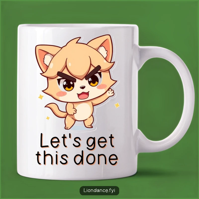 Determined Playful Character Funny Mug - Action-Packed Gift Idea