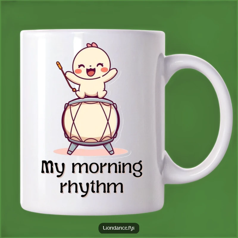 Funny Drum Character Mug: Playful Balance for a Hilarious Gift!