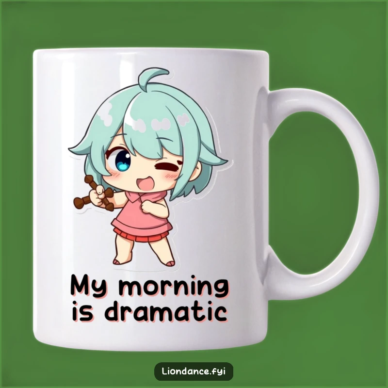 Funny Exaggerated Pose Mug: Hilarious Prop Character Gift, Comical Pose Mug