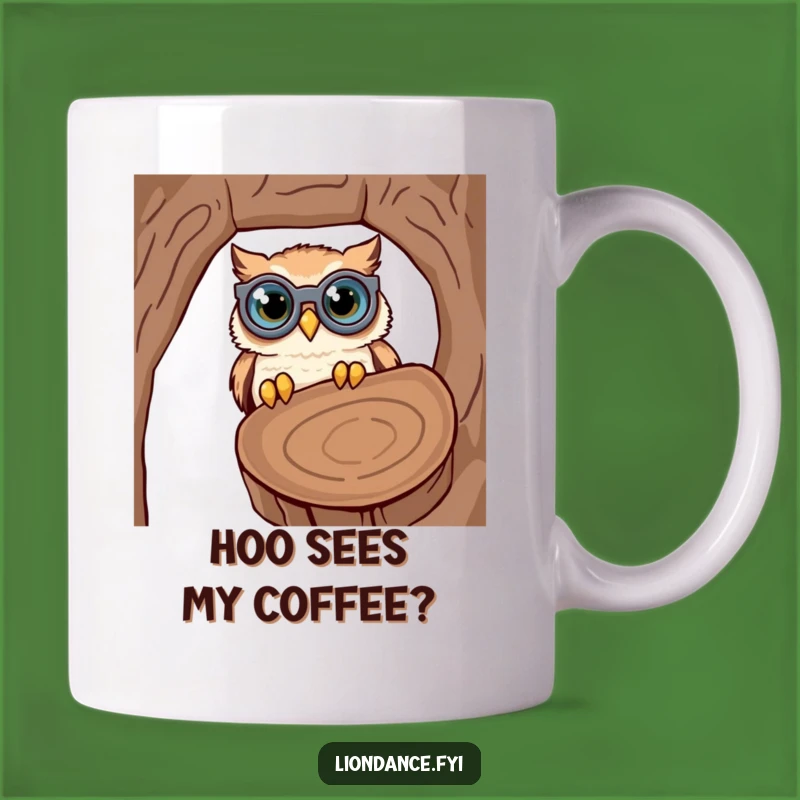 Funny Owl Binoculars Mug: Curious Explorer Design, Perfect Humorous Gift