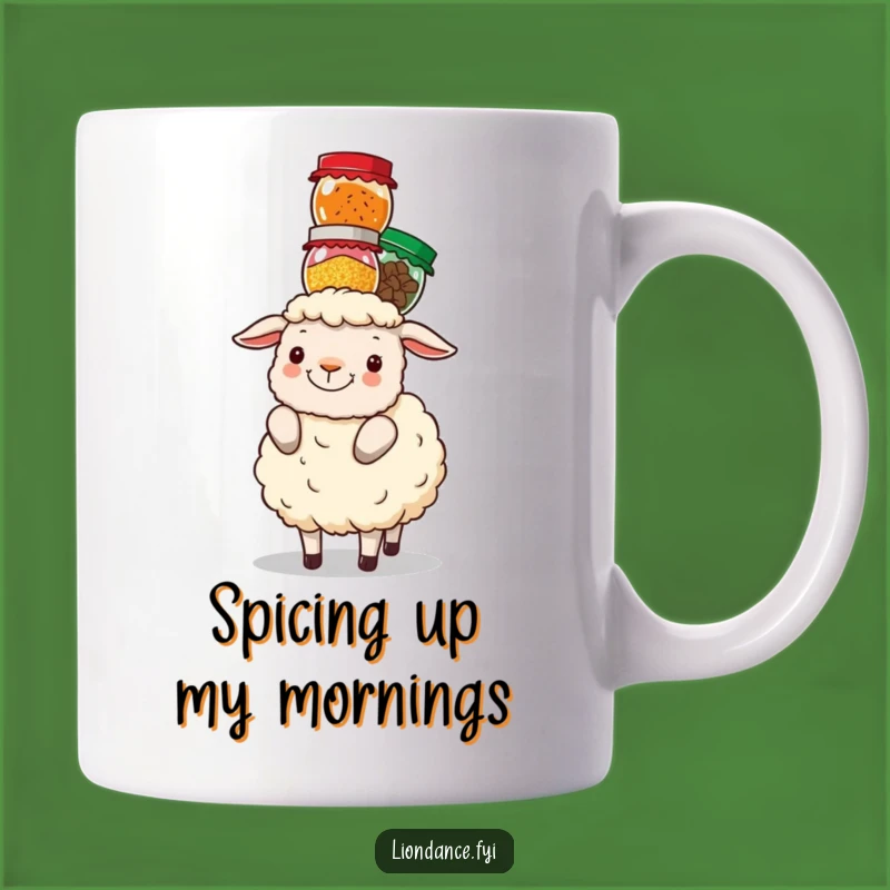 Funny Sheep Spice Jar Mug: Hilarious Balancing Act Gift for Foodies