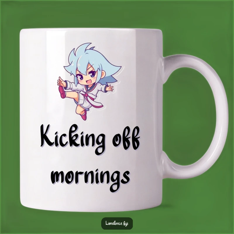 Funny Kicking Character Mug: A Humorous Gift for Action Lovers