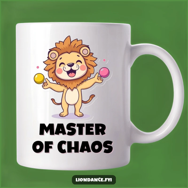 Funny Juggling Lion Head Mug: Giggles & Balls, Perfect Gift for Playful People