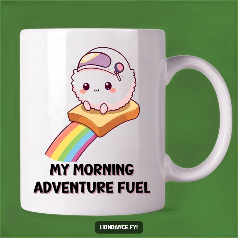 Funny Rainbow Toast Creature Mug - Whimsical Adventure & Hilarious Gift