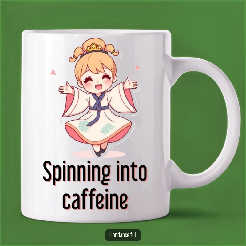 Funny Spinning Character Mug - Joyful Costume Dance Gift for Celebrations