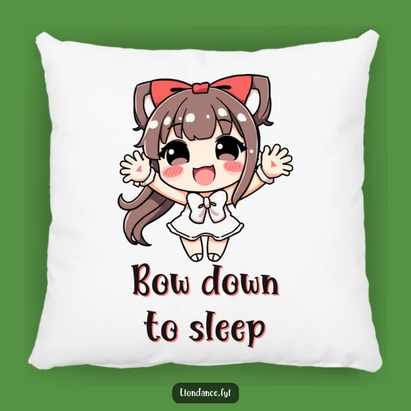 Funny Joyful Bow Pillow - Comfy Humorous Gift for Theatrical & Gracious Relaxation