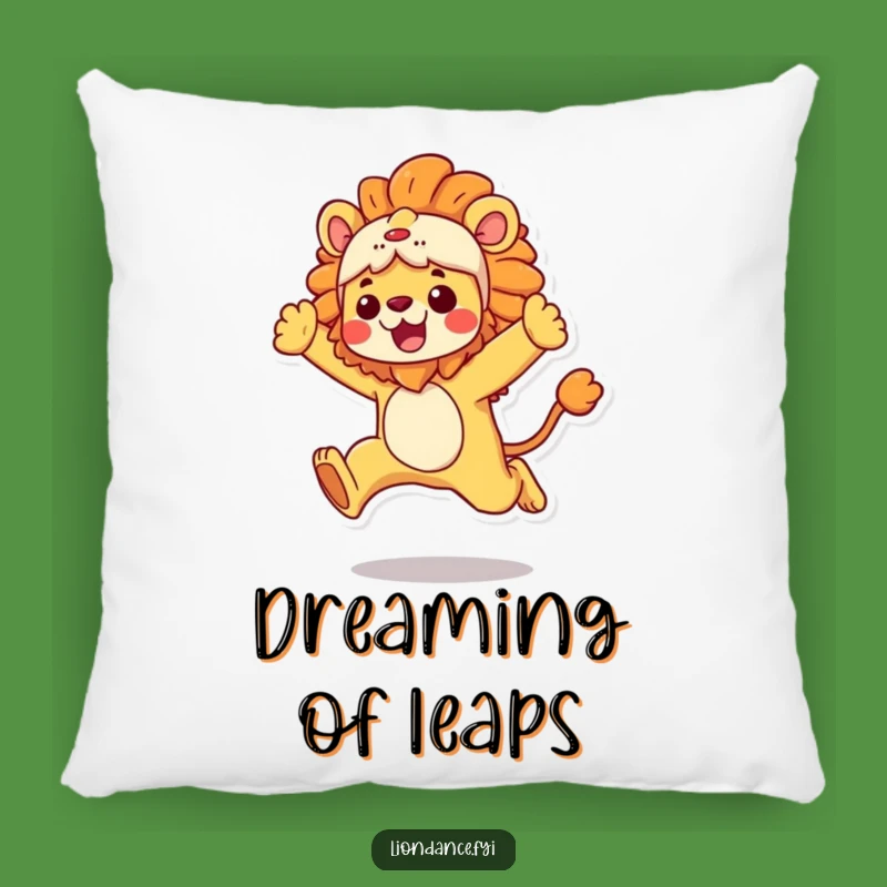 Funny Lion Costume Pillow: Cozy Energy with Leap Design, Perfect Funny Gift!