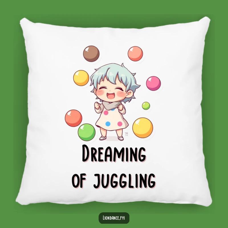Funny Juggling Character Laughs Pillow - Cozy Playful Comfort!