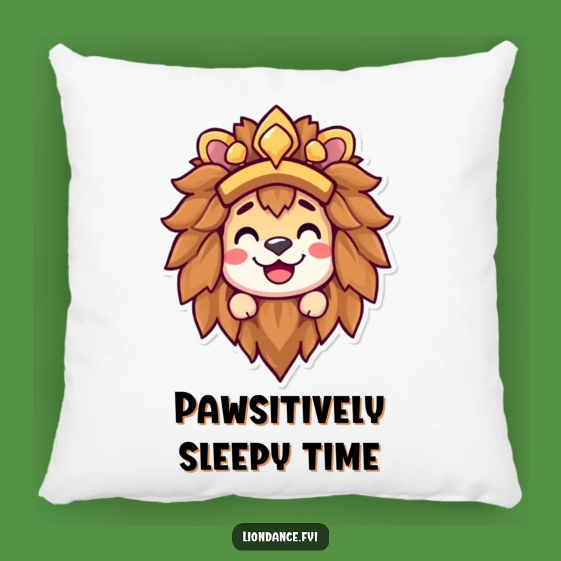 Funny Lion Headdress Grin Pillow - Happy Character Peek Cozy Cushion Gift