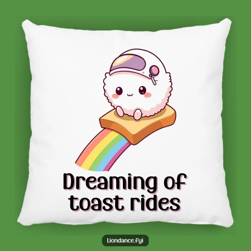 Funny Rainbow Toast Pillow - Cozy Comfort & Hilarious Whimsical Accent