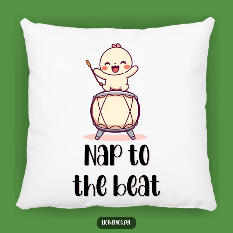 Funny Drum Character Pillow: Playful Comfort for Music Lovers!
