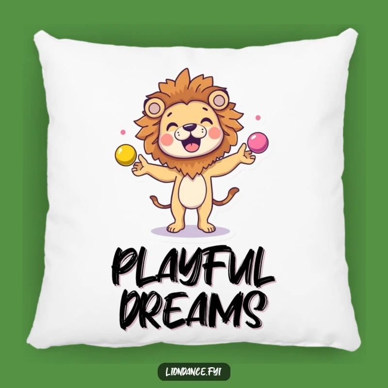 Funny Juggling Lion Pillow: Cozy Comfort with a Giggle, Perfect Decorative Gift