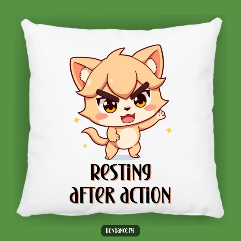 Funny Determined Pillow - Cozy Comfort with Playful Action