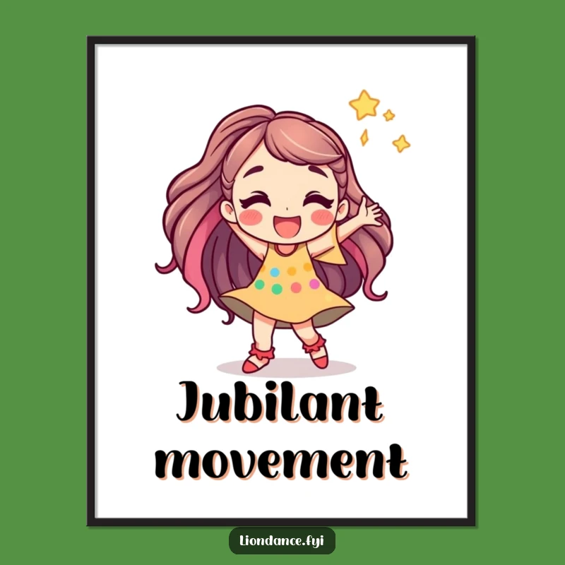 Funny Dancing Character Digital Art - Instant Energetic Wall Decor Gift