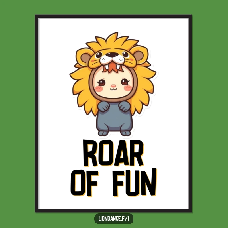 Funny Lion Costume Digital Art a Playful Printable Gift