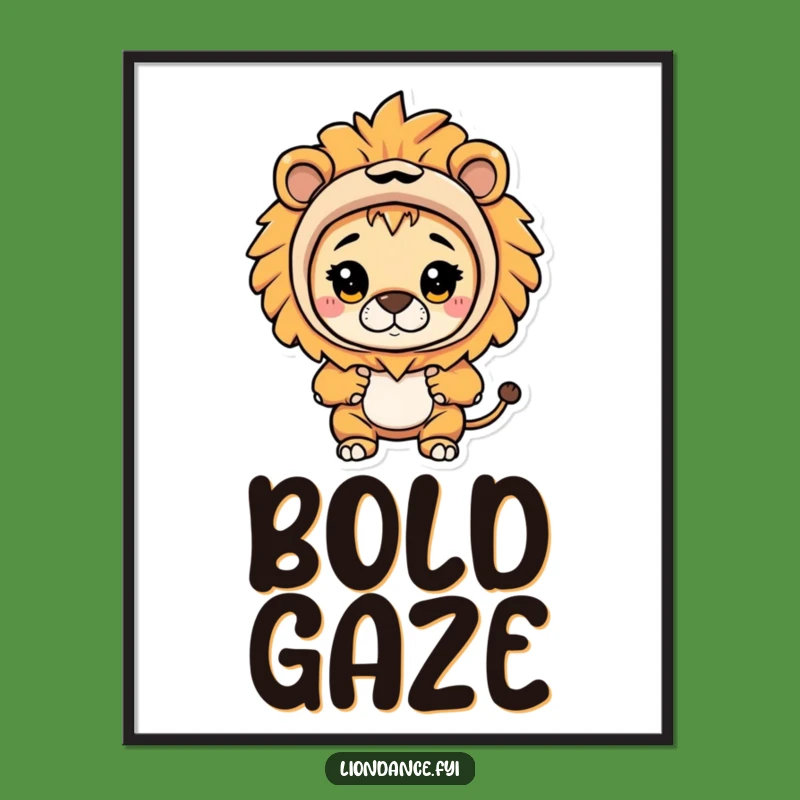 Funny Lion Costume Digital Art: Instant Curiosity and Humor Gift