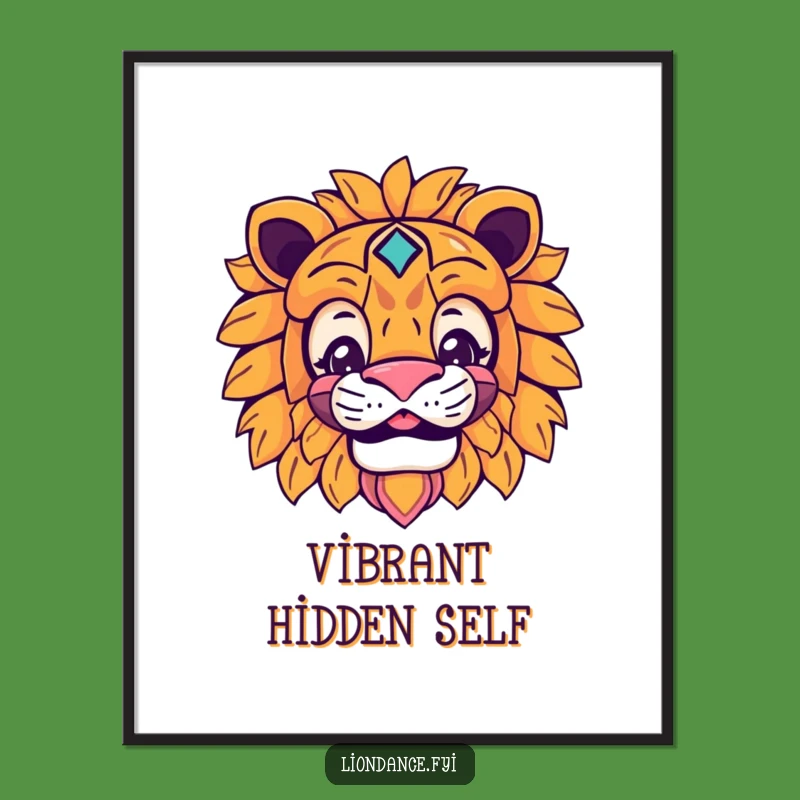 Funny Lion Mask Digital Art: Instant Playful Mystery, A Humorous Decor Gift