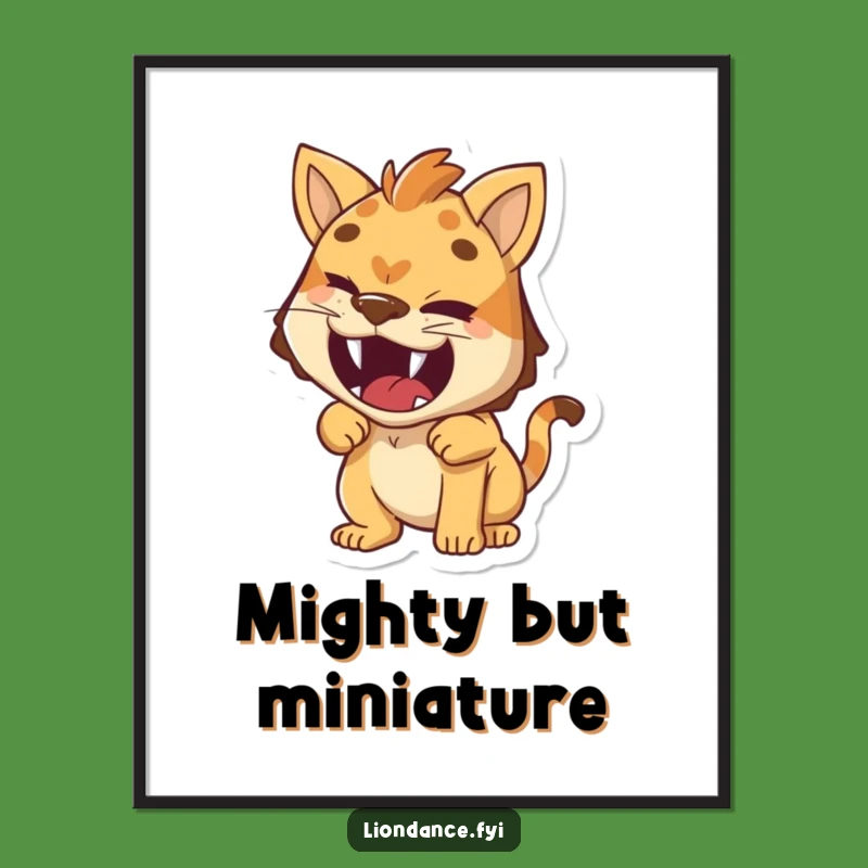 Funny Roaring Imposter Digital Art: Cheeky Wink Print, Instant Funny Gift Download