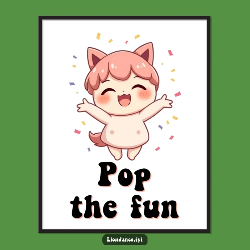 Funny Confetti Character Digital Art - Delighted Smile Party Print Gift