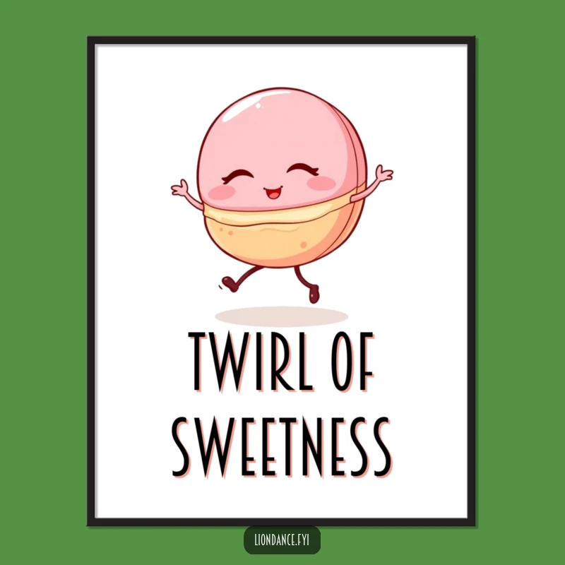 Funny Macaron Digital Art: Sweet Decor Download, Perfect Humorous Gift