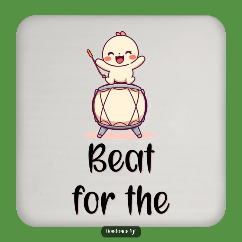 Funny Drum Character Coaster: Protect Surfaces with Playful Rhythm!