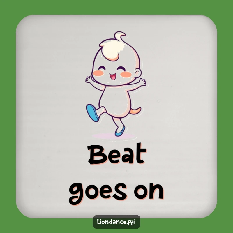 Funny Dancing Character Coaster: Cheerful Rhythmic Dancer's Surface Saver, Hilarious Funny Gift