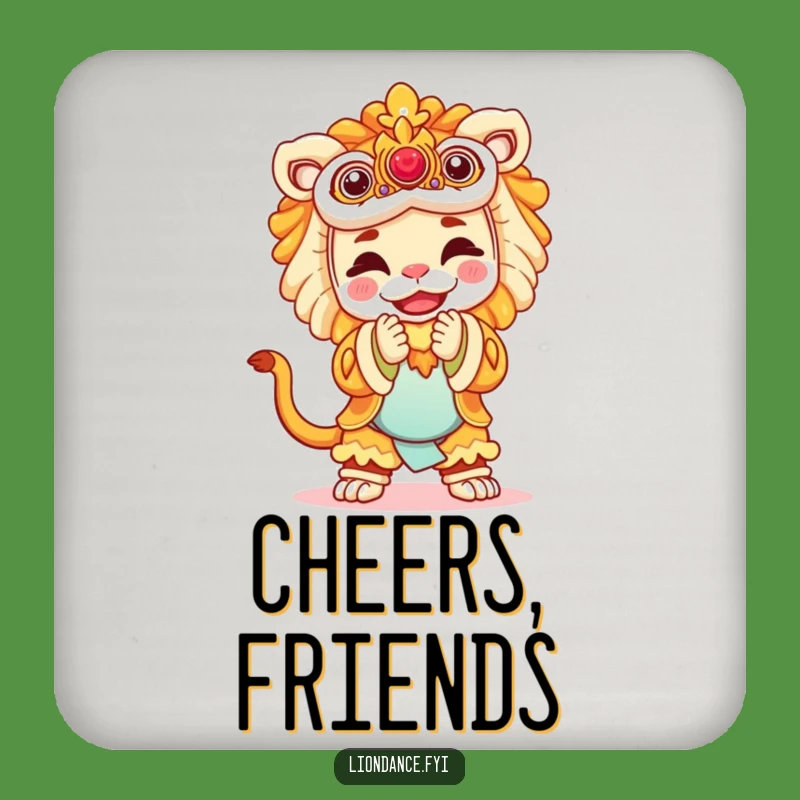 Funny Lion Costume Coasters: Serve with Joyful Performance Humor Gift