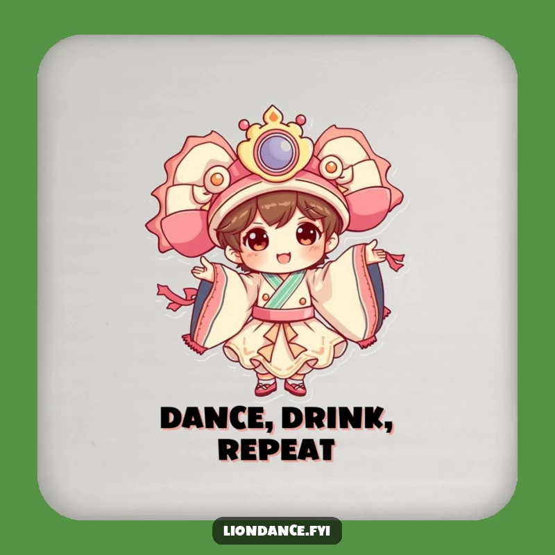 Funny Dancer Character Coaster - Cheerful Flair Costume Drink Gift