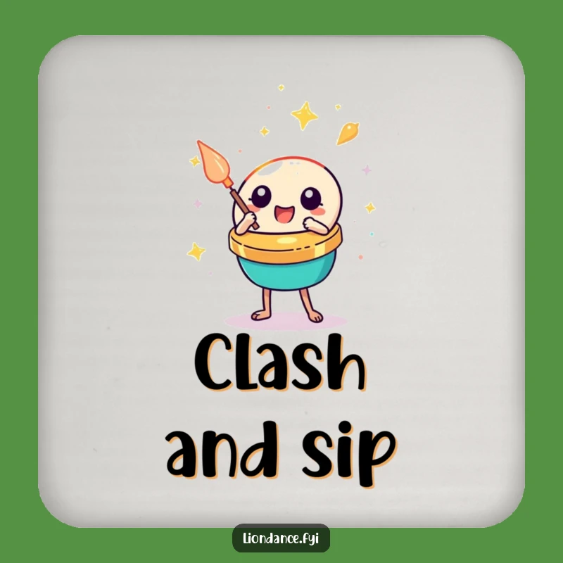 Funny Cymbal Clash Drink Coaster - Protect Surfaces with Percussion Style