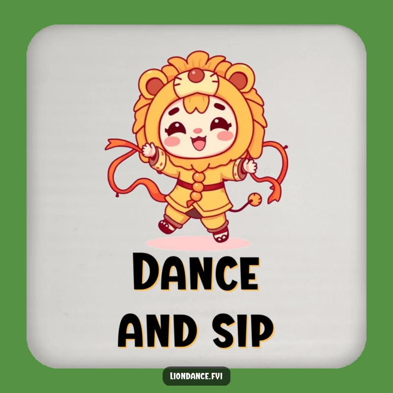Funny Dancing Lion Coaster: Protect Surfaces with Festive Charm, Perfect Gift