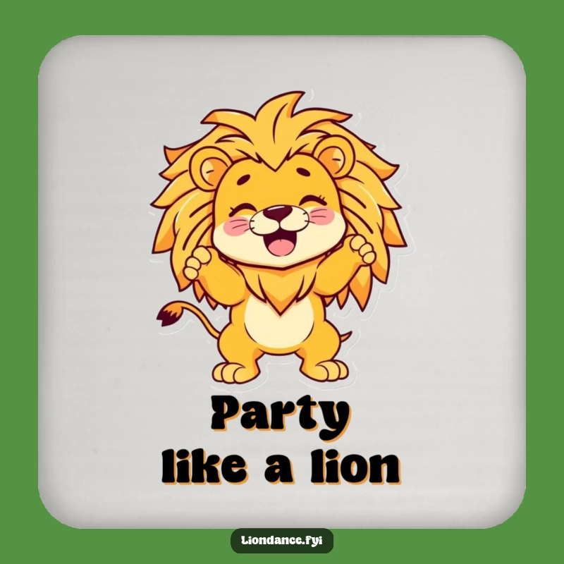 Funny Giggling Character Lion Coaster - Protect Surfaces with Humor