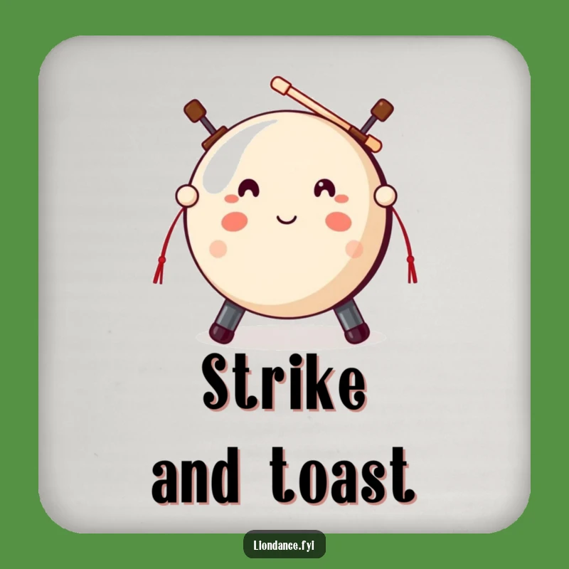 Funny Gong Mallet Coaster - Protect Surfaces with Percussion Style