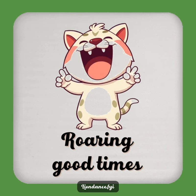 Funny Roaring Character Coaster - Protect Surfaces with a Loud Statement