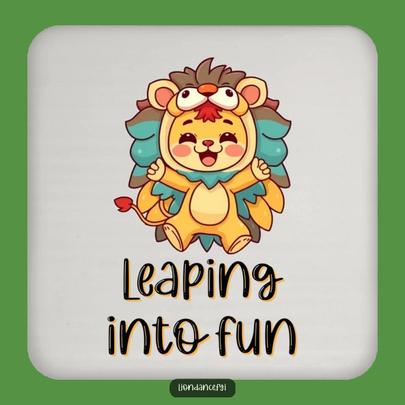 Funny Lion Costume Leap Coaster: Character Reveal, Joyful Bar Decor Gift