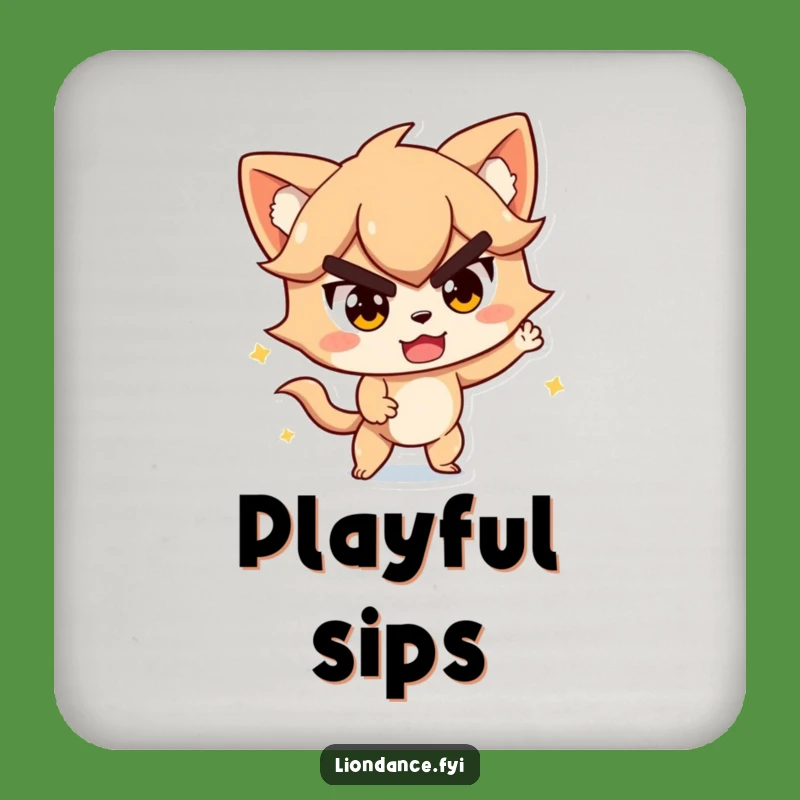 Funny Determined Coaster - Protect Surfaces with Action