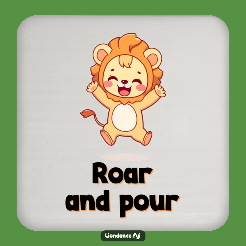 Funny Lion Costume Coaster - Protect Surfaces With Playfulness - Perfect Funny Gift